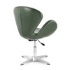 Manhattan Comfort Raspberry Faux Leather Adjustable Swivel Chair in Forest Green and Polished Chrome AC038-FG